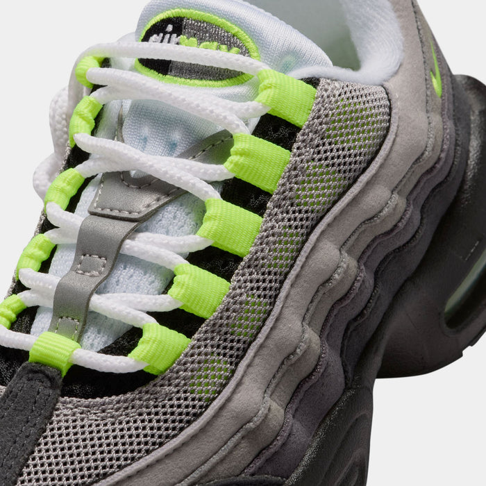 Air Max 95 Big Bubble Neon Preschool Running Shoes (Black/Neon Yellow/Anthracite/Light Graphite)