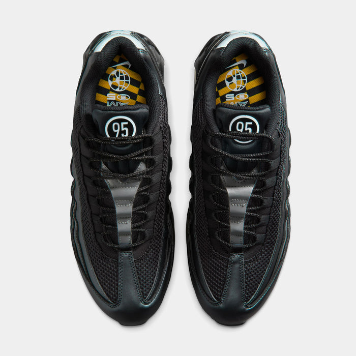 Air Max 95 Big Bubble Total 90 Mens Running Shoes ( Black/University Gold/Metallic Silver/White)