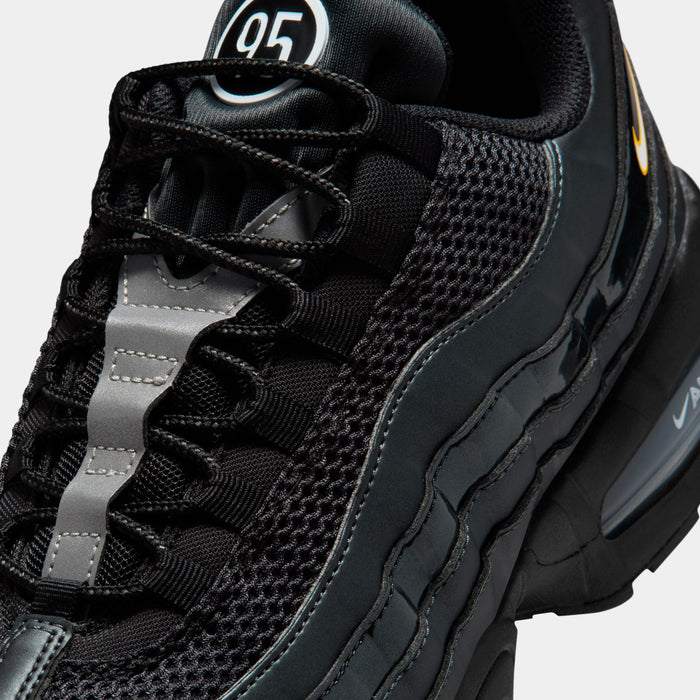 Air Max 95 Big Bubble Total 90 Mens Running Shoes ( Black/University Gold/Metallic Silver/White)