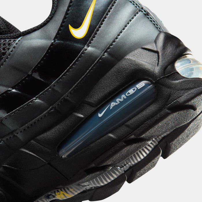 Air Max 95 Big Bubble Total 90 Mens Running Shoes ( Black/University Gold/Metallic Silver/White)