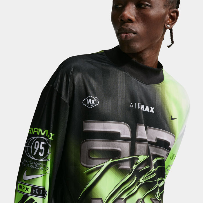 Air Max Culture Of Football Dr Fit Long Sleeve Mens Jersey (Volt/Black/White)