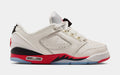 Air Jordan Sixty Plus Low Grade School Basketball Shoes (Sail/Black/Reflect Silver/Fire Red)