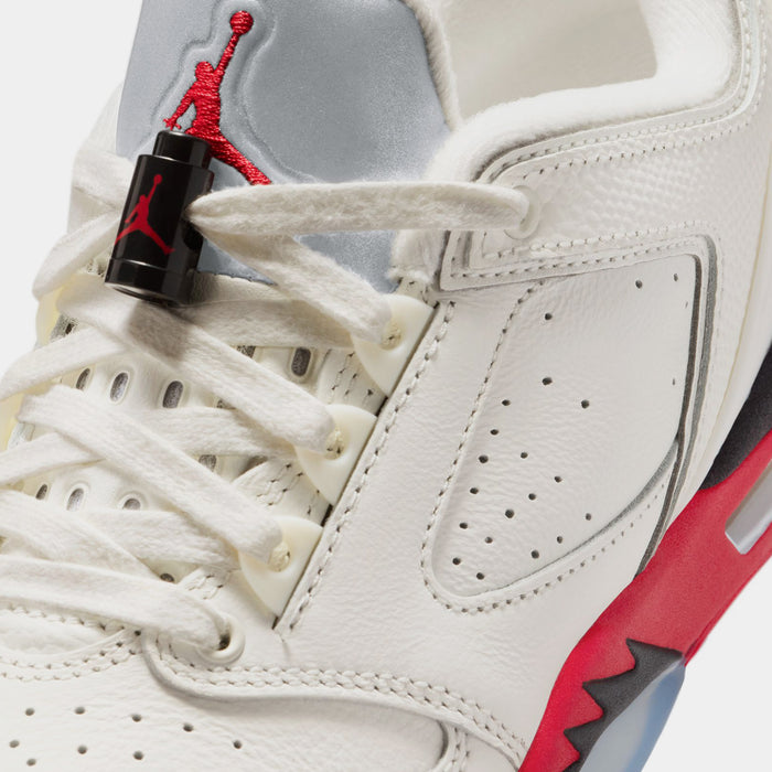 Air Jordan Sixty Plus Low Grade School Basketball Shoes (Sail/Black/Reflect Silver/Fire Red)