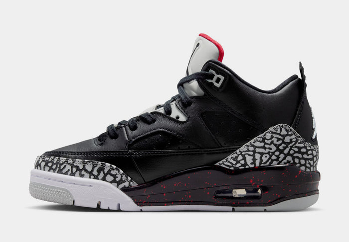 Air Jordan Son Of Mars Low Grade School Lifestyle Shoes (Black/University Red/Grey Mist)