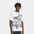 Airbrush Tee Mens Short Sleeve Shirt (White/Black)