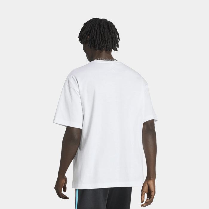 Airbrush Tee Mens Short Sleeve Shirt (White/Black)