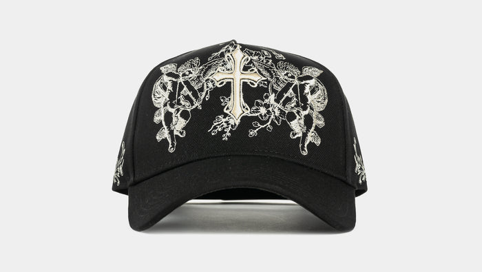 Angels Snapback Mens Hat (Black/Cream)