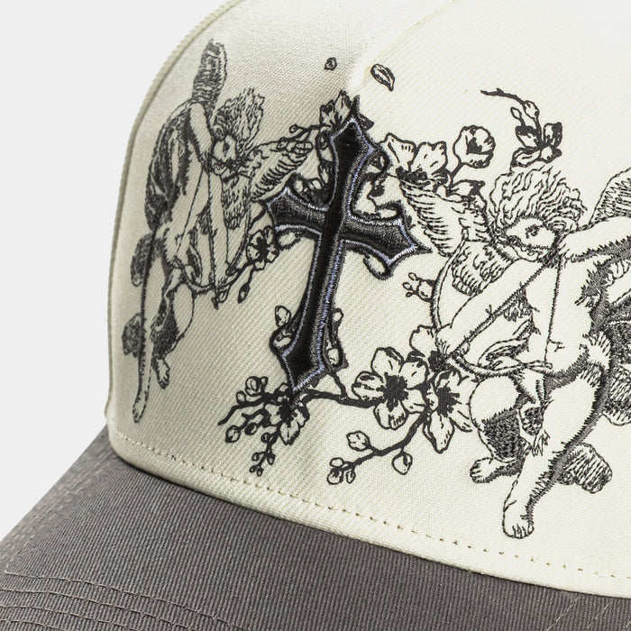 Angels Snapback Mens Hat (Cream/Grey)
