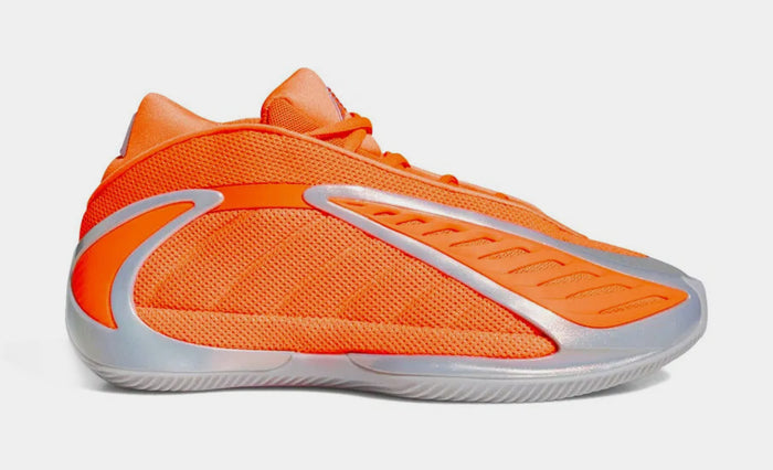 Anthony Edwards 2 All Star Grade School Basketball Shoes (Lucid Orange/Silver Metallic/Grey One)