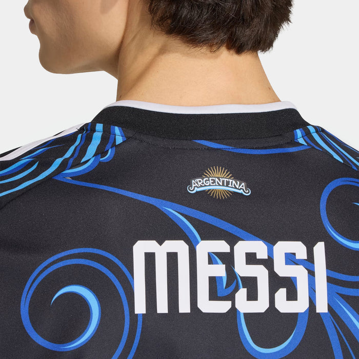 Argentina 26 Away Replica Messi Mens Jersey (Black/Lucid Blue/Blue Burst)