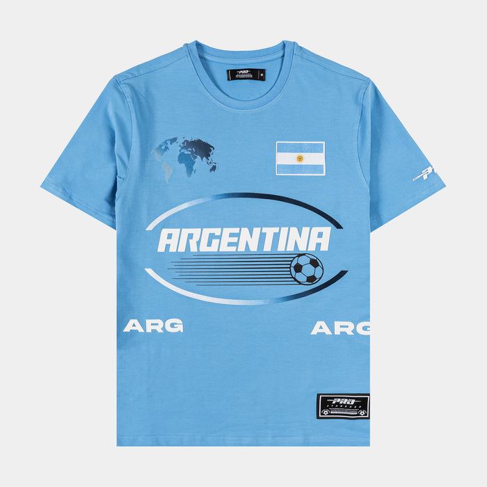 Argentina Nations Mens Short Sleeve Shirt (University Blue)