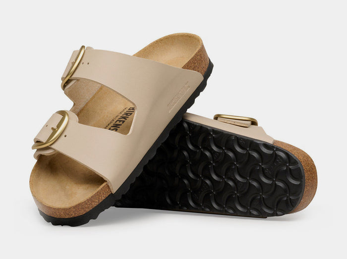 Arizona Big Buckle Womens Sandals (Beige/Gold)