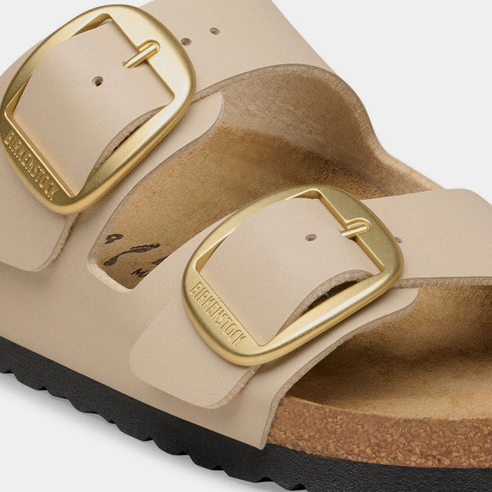 Arizona Big Buckle Womens Sandals (Beige/Gold)