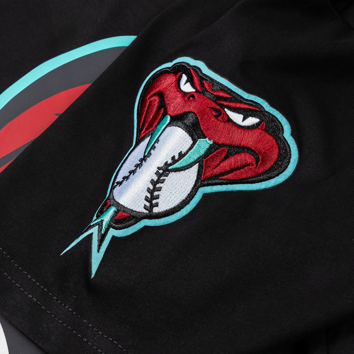Arizona Diamondbacks Living Large Drop Shoulder Mens Short Sleeve Shirt (Black/Red)