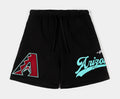 Arizona Diamondbacks Living Large Fleece Mens Shorts (Black/Blue)
