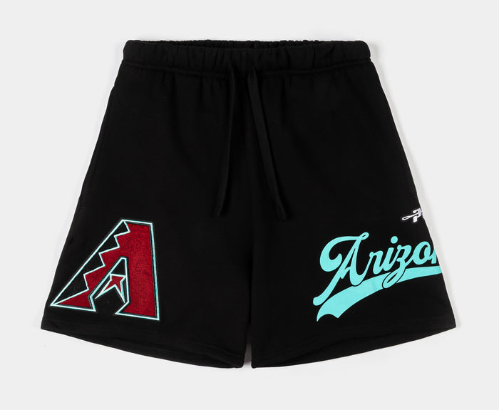 Arizona Diamondbacks Living Large Fleece Mens Shorts (Black/Blue)