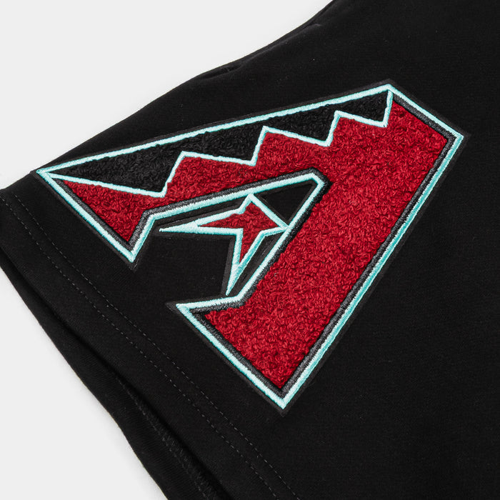 Arizona Diamondbacks Living Large Fleece Mens Shorts (Black/Blue)