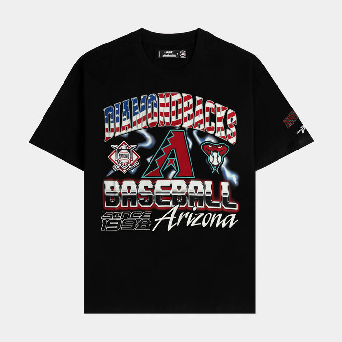 Arizona Diamondbacks Victory Drop Shoulder Mens Short Sleeve Shirt (Black/Red)