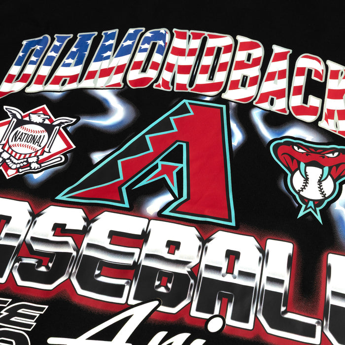 Arizona Diamondbacks Victory Drop Shoulder Mens Short Sleeve Shirt (Black/Red)