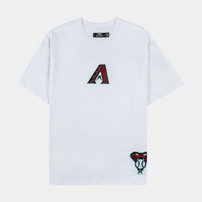 Arizona Diamondbacks Wingspan Drop Shoulder Mens Short Sleeve Shirt (White)