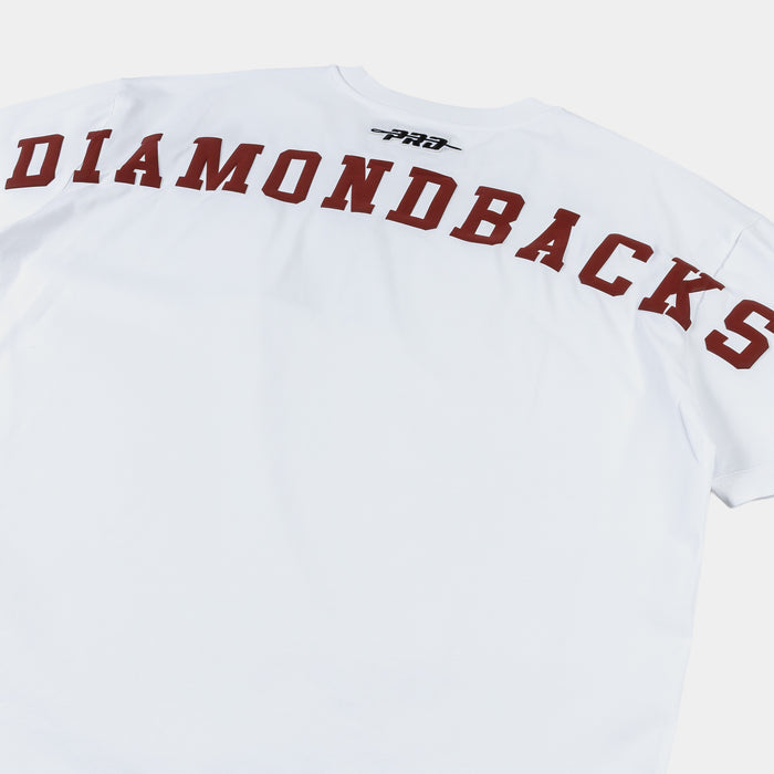 Arizona Diamondbacks Wingspan Drop Shoulder Mens Short Sleeve Shirt (White)