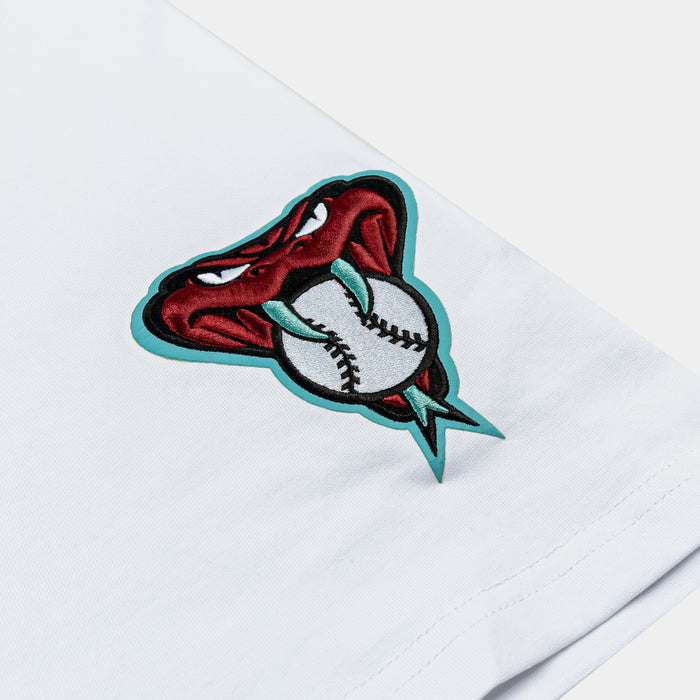 Arizona Diamondbacks Wingspan Drop Shoulder Mens Short Sleeve Shirt (White)