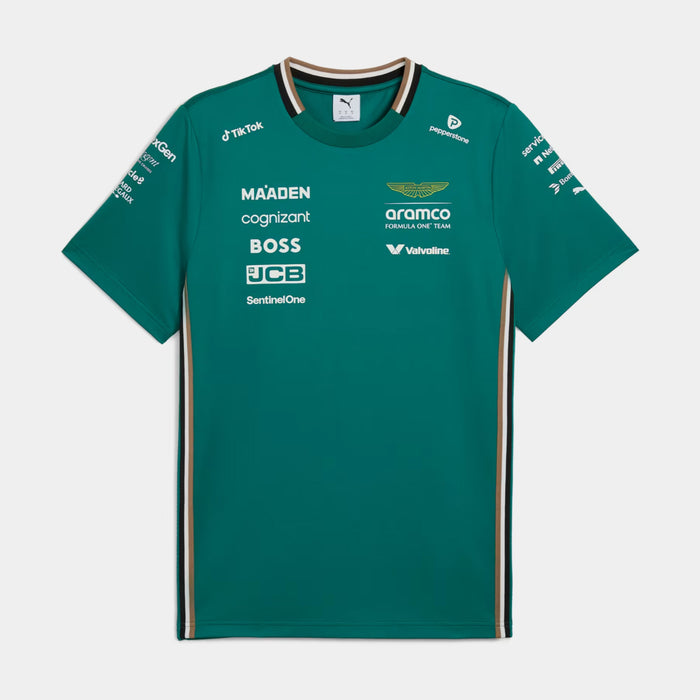 Aston Martin Aramco F1 Team Replica Mens Short Sleeve Shirt (Green Lux)