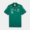 Aston Martin Aramco F1 Team Replica Polo Mens Short Sleeve Shirt (Green Lux)