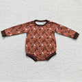 Baby brown long sleeve romper   LR0225