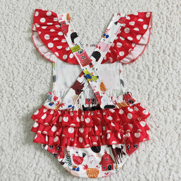 Baby girls bubble romper   D7-11