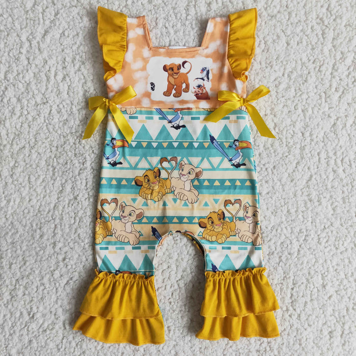Baby girls cartoon LION romper   B15-10