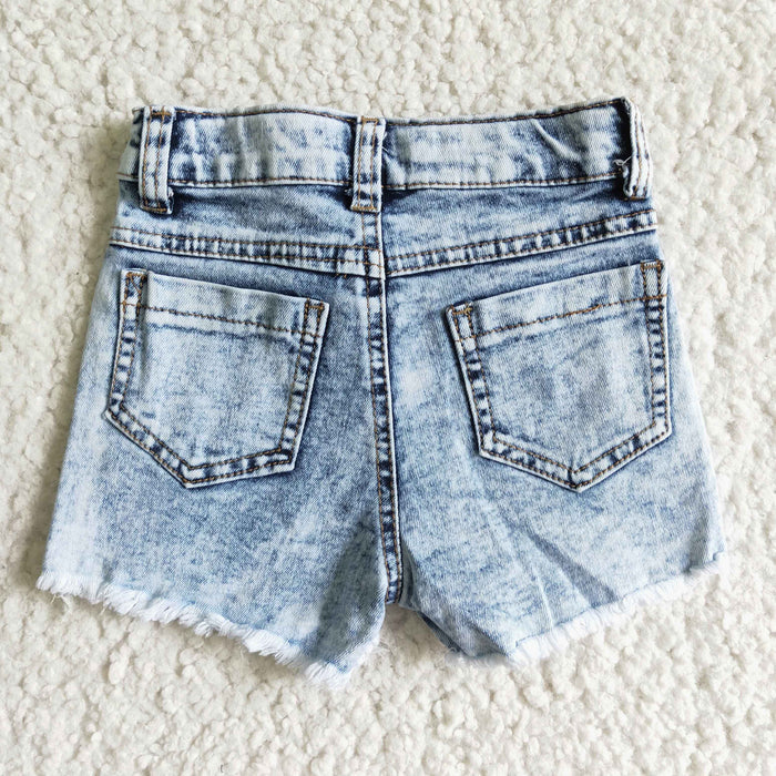 Baby Girls Highland cow denim shorts    SS0024