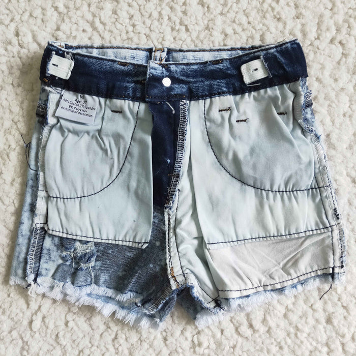 Baby Girls Highland cow denim shorts    SS0024