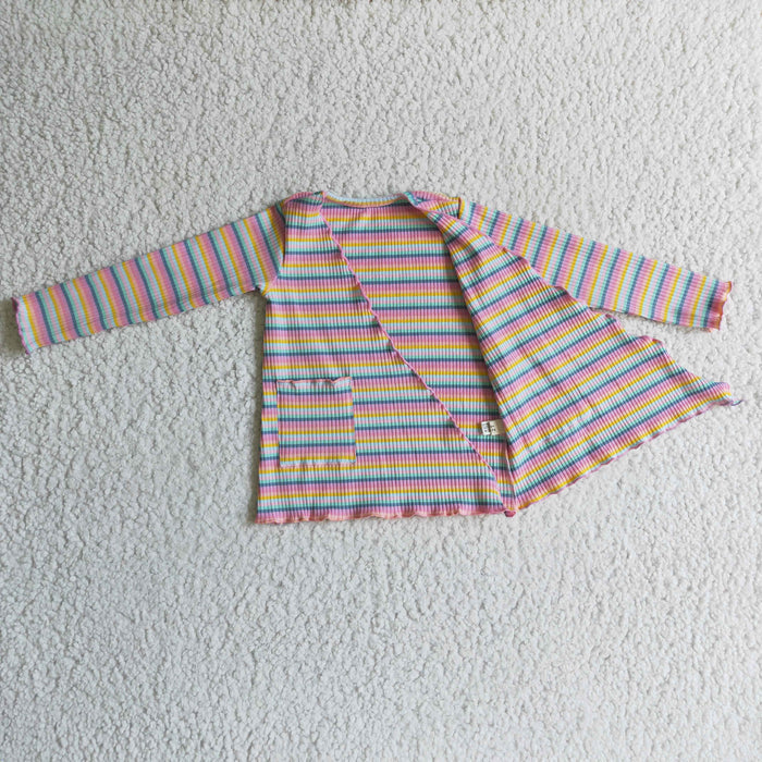 Baby girls rainbow cotton cardigan   GT0068
