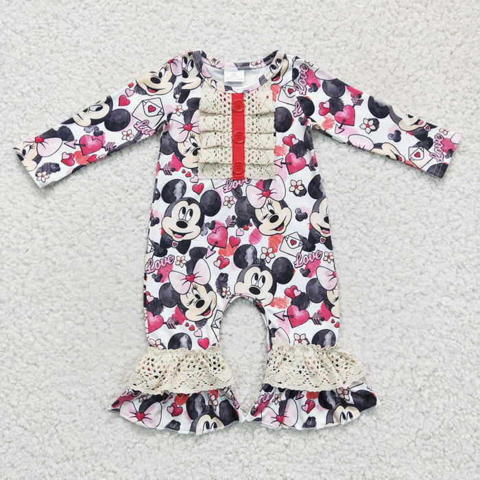 Baby girls Valentines day romper  LR0245