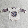 Baby pink leopard print DADDY'S GIRL romper    LR0221