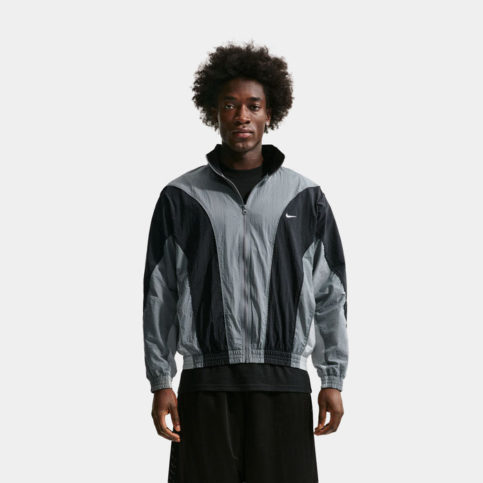 Basketball Mens Jacket (Smoke Grey/Black/Light Smoke Grey/White)