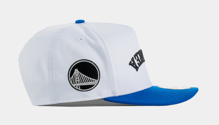 Bay Area Upside Down 950AF Curve Snapback Mens Hat (White/Blue)