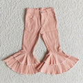 Bell bottom pink jeans E12-28