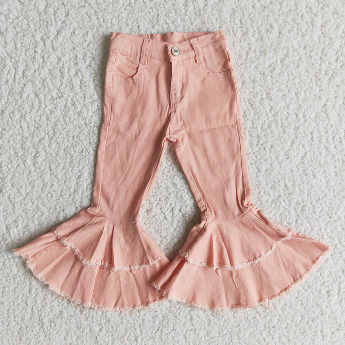 Bell bottom pink jeans E12-28