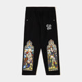 Biblical All Over Print Washed Fleece Mens Sweatpants (Black/White)