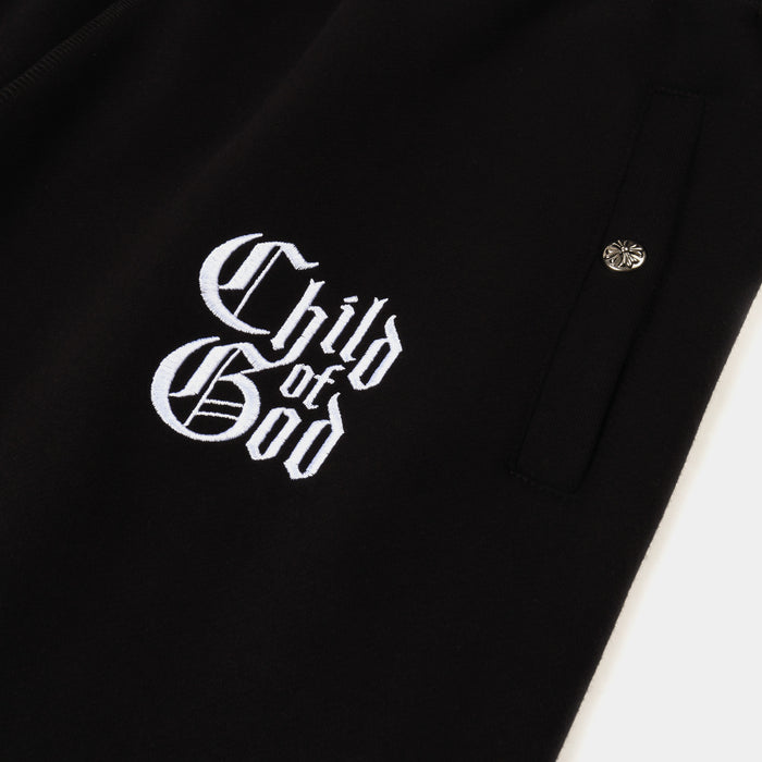 Biblical All Over Print Washed Fleece Mens Sweatpants (Black/White)