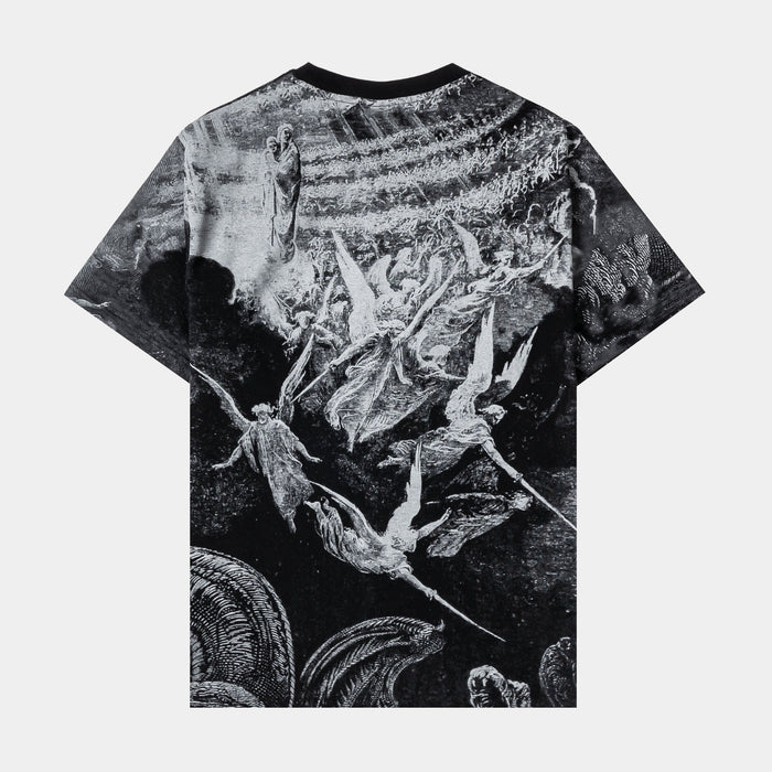 Biblical Washed Mens Short Sleeve Shirt (Black/White)