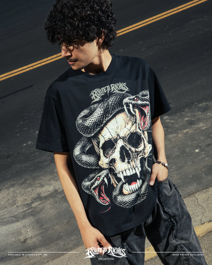 Black Mamba Washed Mens Short Sleeve Shirt (Black/Black)