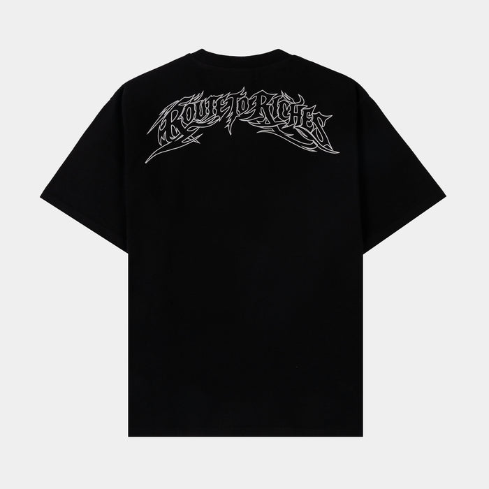 Black Mamba Washed Mens Short Sleeve Shirt (Black/Black)
