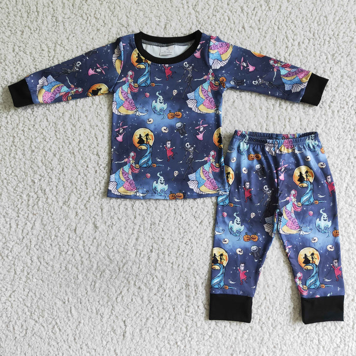 BLP0020 Nightmar* Print Kids Halloween Clothes Set