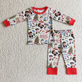 BLP0113 Film Characters Print Boys Christmas Pajamas Clothes Set