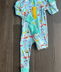 Blue & Orange Adventure Bamboo Zippy|18/24M