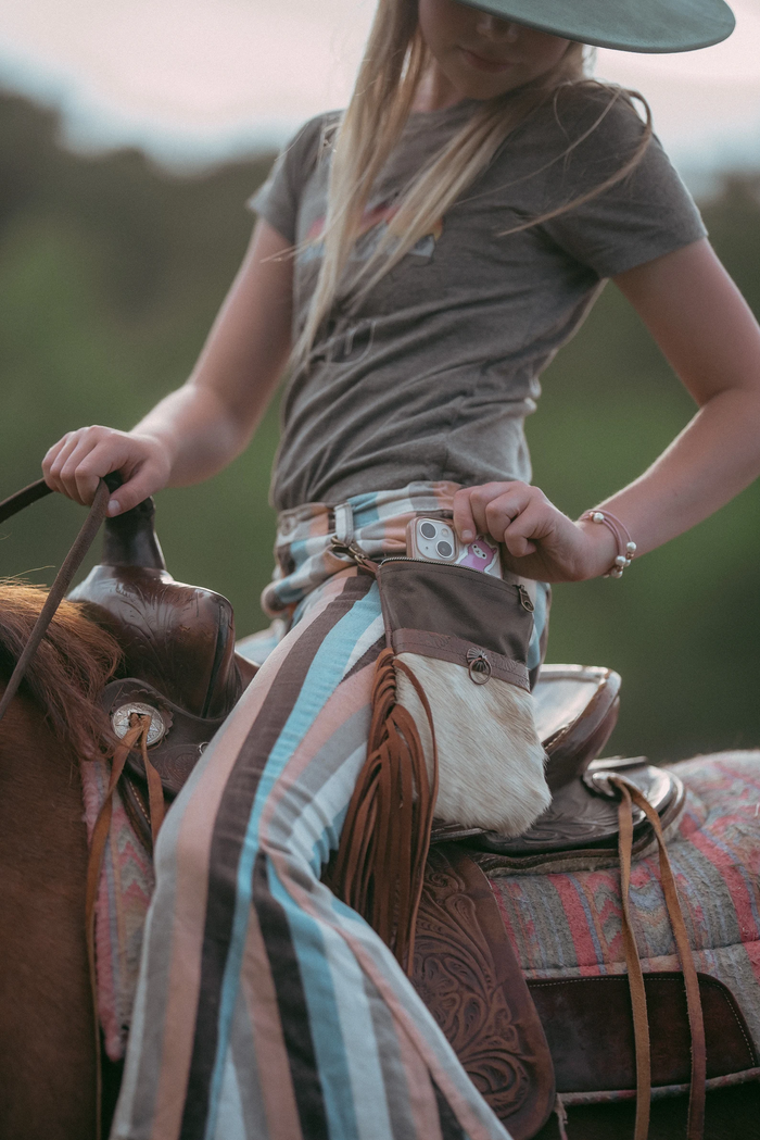 Blue Stripes Girls Bell Bottom Jeans  P0002