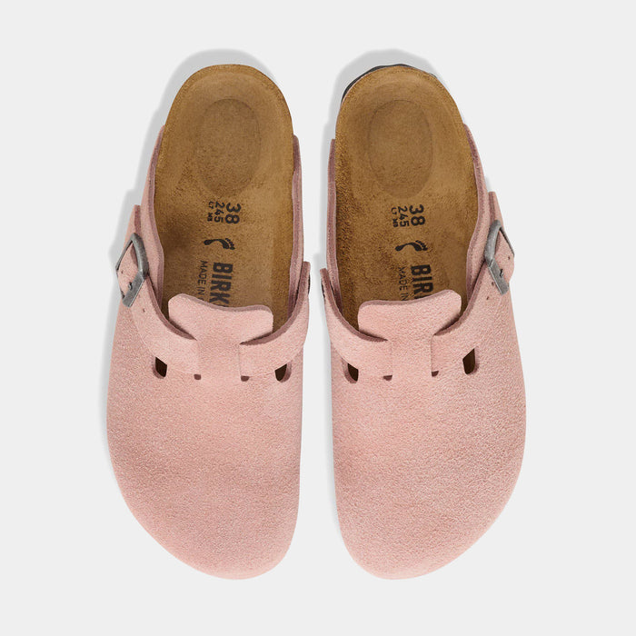 Boston Suede Leather Womens Sandals (Pink clay)